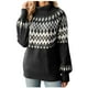 thumbnail image 2 of Puntoco Suéter Mujer Invierno Cuello Alto Manga Larga Punto Suelto Jersey Suéter Top Navidad Liquidación Puntoco Puntoco-921, 2 of 5