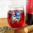 thumbnail image 4 of Happy New Year Pug Family Cheer Winter Midnight Firework 15oz Stemless Wine Glass Mug Dog Lover Gifts Wine Glasses Cup - 02025, 4 of 5