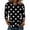 #1 Black, variant on Polka Dots Shirts for Women 3/4 Sleeve Crew Neck Tunic Tops Dressy Casual Loose Fit Blouses Yellow L