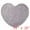 Grey, variant on Unique Bargains Heart Shaped Chenille Bath Rugs Soft Shaggy Bath Mat Pink 20" x 24"