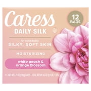 (3 pack) 2 Pack - Caress Daily Silk Moisturizing Soap, White Peach & Orange Blossom, 3.75 oz 6 Bars