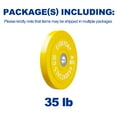 thumbnail image 6 of BalanceFrom Olympic Bumper Plate Weight Plate with Steel Hub, Color Coded, 35 lbs Single, 6 of 9