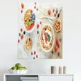 thumbnail image 1 of Food Tapestry, Breakfast Fruits Cereal Granola Fresh Berry and Spoons Top View Print, Fabric Wall Hanging Decor for Bedroom Living Room Dorm, 5 Sizes, Pastel Brown and Multicolor, by Ambesonne, 1 of 1