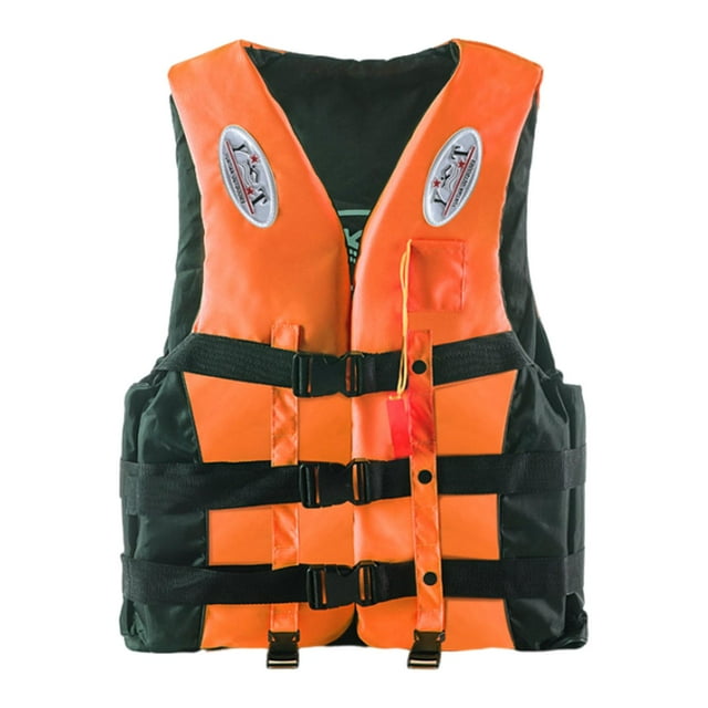 S SERENABLE Gilet de Sauvetage Réfléchissant à 360 Degrés Maillot de Bain Veste de Nage pour Kayak Flottant Rafting 3TG Orange