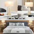 thumbnail image 6 of Bedroom Table Lamps Set of 2 - Touch Bedside Lamps with USB C+A, 3 Way Dimmable Gold Lamp for Nightstand, Modern Night Stands Lamps for Living Room End Tables Desk Bed Side Study Room(16.4n), 6 of 8