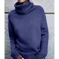 thumbnail image 4 of Women Oversized High Neck Pullover Sweater Cable Knit Long Sleeve Sweater Tops M, 4 of 9