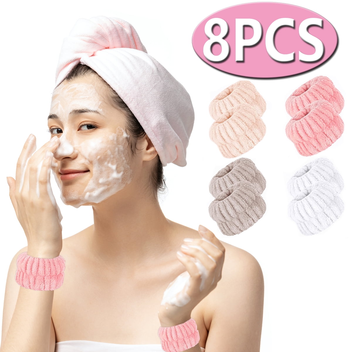 Wrist Spa Washband Wrist Wash Towel Band Wristbands for Washing Face Sweatband for Women Girls