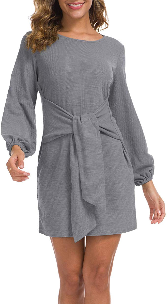 tie waist sweater dress