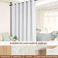 thumbnail image 6 of No Drilling Room Divider & Wall Divider, Adjustable 4-10ft Height 28-114inch Width, Heavy Duty Floor to Ceiling Curtain Rod for Room Separation - Matte Black, 6 of 7
