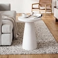 thumbnail image 2 of FOROUTIA 22 Inch Cone-Shaped MgO Outdoor Side Table, Speckled Concrete Look Accent End Table for Patio Living Room Balcony, Off-White, 2 of 8