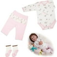 thumbnail image 3 of Miaio Baby Doll Matching Outfit Accessories Gift Set, 3 Pieces, 3 of 4