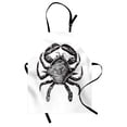 thumbnail image 1 of Crabs Apron, Monochrome Drawing of an Animal from Crustacean Family Maritime Inspired Art, Unisex Kitchen Bib with Adjustable Neck for Cooking Gardening, Adult Size, Black White, by Ambesonne, 1 of 4