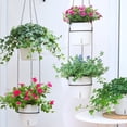 thumbnail image 4 of Hanging Plant Pot Flower Pots Iron Chain Garden Decorate Double-Layer Automatic Home Flowerpot, 4 of 13