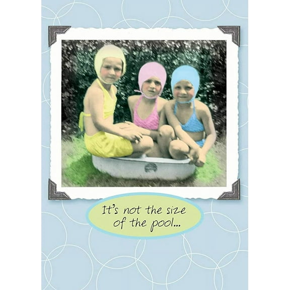 Funny Birthday Greeting Card (5" x 7") by Actual Pictures | 3 Pack   3 Envelopes (Friends You Swim With)