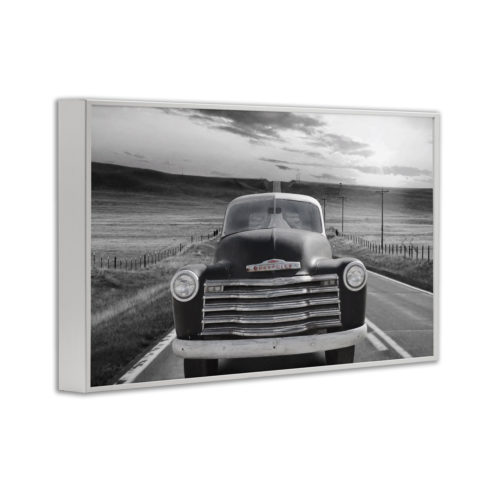 Stupell Industries Vintage Car Photography Transportation Photography White Framed Art Print Wall Art, 30 x 20