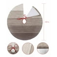 thumbnail image 7 of Brown Beige Ombre Christmas Tree Skirt 48 Inches Large Christmas Skirt Tree, Farmhouse Retro Rustic Wood Stripes Tree Skirt Christmas Decorations for Fireplace Party Holidays Indoor Outdoor, 7 of 7