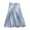 Blue, variant on Women's Solid Color Casual Irregular Lacing A-Line Skirt - Polyester-Spandex Medium Length Skirt