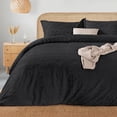 thumbnail image 1 of Juego de Funda para Edredon Duvet Dreamlab, Tamaño Queen, Color Negro, 3 Piezas, 1 of 9