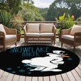thumbnail image 4 of Large Round Rug 8Ft Washable Non-Slip, Christmas Circle Area Rugs for Living Room Bedroom, Winter Xmas Funny Cute Snowman Snowflakes Indoor Floor Mats Carpet Runner for Home Decor, 4 of 8