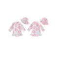 thumbnail image 2 of Suealasg Little Girls Romper Swimsuit 6M 1T 2T 3T 4T 5T Toddler Girls Floral Print Long Sleeve One Piece Swimwear Kids Girls Summer Swimming Suit Beach Wear with Sun Hat, 2 of 8