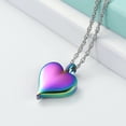 thumbnail image 5 of Cremation Heart Urn Necklace Ashes Jewelry for Women Men Keepsake Pendant Memorial Locket Ash Holder(Colorful), 5 of 7