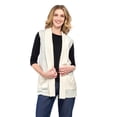 thumbnail image 6 of Turtle Bay New York Women's Long Sleeveless Open Front Soft Shawl Collar Vest, 6 of 8