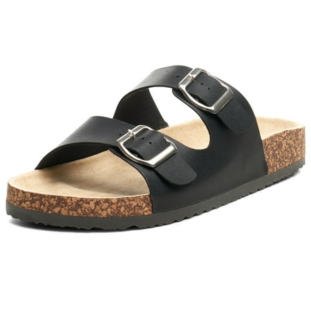 

Alpine Swiss Womens Double Strap Slide Sandals EVA Sole Flat Comfort Shoes
