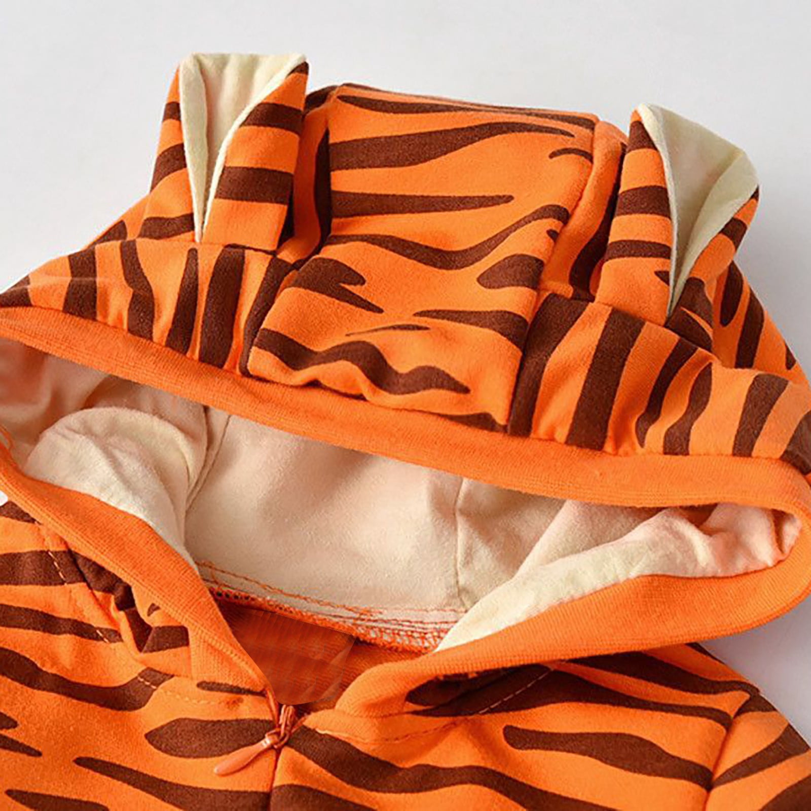Ruyang Baby Boys Girls Halloween Tiger Outfit Cute Animals Jumpsuit Long Sleeve Zip Up Hooded Onesie Warm Cotton Bodysuit