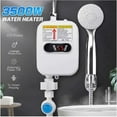 thumbnail image 5 of Calentador de Agua Instantáneo Ducha Baño Grifo Enchufe Caliente 3500W Pantalla Digital para Casa Campo . UU., 5 of 5