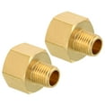 thumbnail image 1 of Adaptador reductor hexagonal de latón macho 1/4 NPT x hembra 1/2 NPT, paquete de 2, 1 of 5