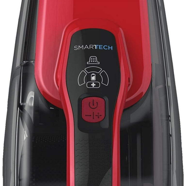 BLACK+DECKER Dustbuster Hand Vacuum (Chili Red + Base Charger with  SMARTECH), HHVJ320BMF26 