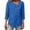 Blue, variant on yillto Womens Long Sleeve Square Neck Button Blouse Dressy Casual Asymmetrical Tunic Tops Spring Summer Shirts