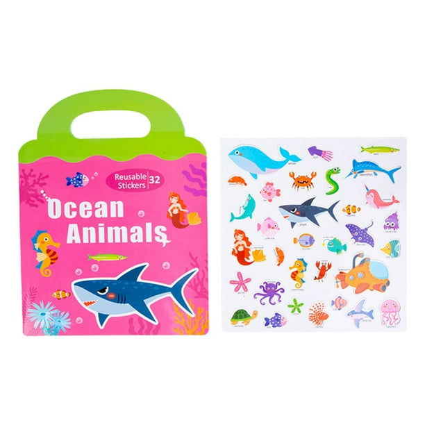 Libro de Multicolores Juguetes Educativos Libro de Actividades de Juguete de Cognición para Niños Niñas mundo submarino