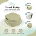 thumbnail image 2 of Dolu Nuve 3-in-1 Potty, Toilet Adapter, and Step Stool, Ergonomic Design, Green, 2 of 6