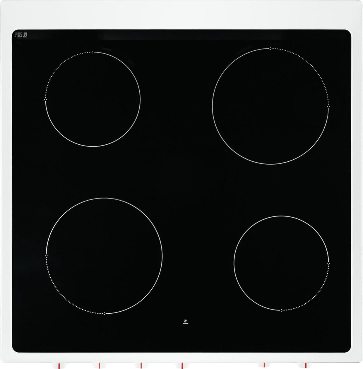 Frigidaire FCFE2425AW 24'' Freestanding Electric Range with 4 Elements, Smoothtop Cooktop, Storage Drawer, Convection Oven, Viewing Window, Storage Drawer, in White