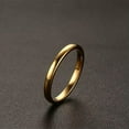 thumbnail image 5 of 2mm Tungsten Carbide Engagement Band Men Women's Gold Plated Thin Ring Size 6-11, 5 of 6