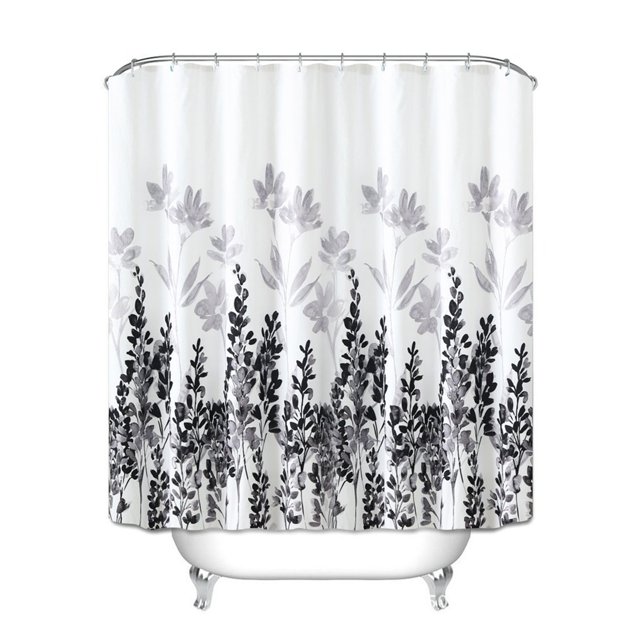 WRKEKC Clearance Polyester Waterproof Shower Curtain with Rustproof Grommets, Machine-Washable Bathroom Liner