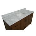 thumbnail image 5 of California 60" Single Bathroom Vanity with Walnut Cabinet and Carrara Marble Top, 5 of 6