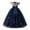 a-Navy6161, variant on VNKIDY Girls Carnival Dress Kids Formal Short Sleeve Lace Bodice Glitter Tulle Skirt Velvet Bow Decor Flared Ball Gown Dress For Wedding Party Holiday Special Occasions Adorable Dress