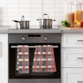 thumbnail image 4 of Yayeee 100% Cotton Hand Towels for Bathroom 16" x 28" Soft Absorbent Kitchen Towel, Vibrant Red Tartan Pattern, 4 of 7