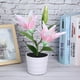 thumbnail image 4 of Jadeshay Lámpara de Flores Artificiales, lámpara de Lirio Artificial LED Solar, Plantas Falsas de Interior con luz LED para decoración del hogar, 4 of 12