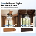 thumbnail image 4 of 42" Indoor Ceiling Fan with Lights, Ceiling Fan Pull Chain,Durable 5 Blades, for Indoor/Living Room/Bedroom/pergolas, Brown, 4 of 9