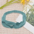 thumbnail image 4 of Unique Bargains 1 Pc Stripes Elastic Cross Headwrap for Women Lake Blue, 4 of 6