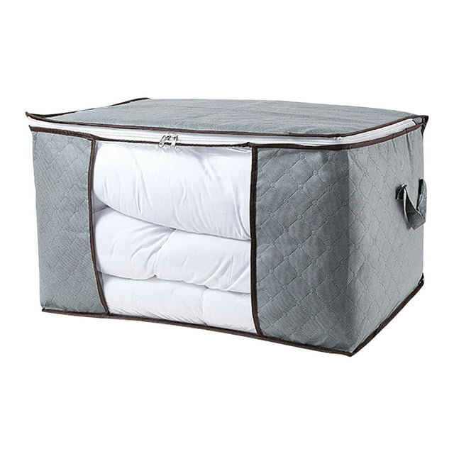 SDNall 90L Large Storage Bags for Clothes, Foldable Closet Organizer Bins with Handles, Thick Fabric Containers for Blanket and Comforter, Under Bed Storage