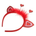 thumbnail image 2 of Diadema de San Valentín con forma de corazón rojo para mujeres y niñas, accesorios para el cabello con forma de corazón brillante, suministros para bodas, cumpleaños y fiestas, 2 of 7