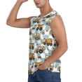 thumbnail image 3 of Lsque Excavator Print Men's Cotton Blend Sleeveless Muscle Shirts (S-3XL)- Moisture Wicking, Odor Protection, UPF 30+,Small, 3 of 8