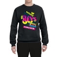 thumbnail image 3 of Totally 80's Forever Vintage Unisex Crewneck Graphic Sweatshirt, Black, Medium, 3 of 5