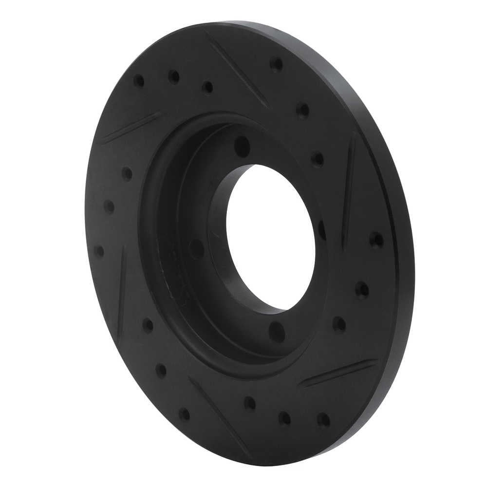 Dynamic Friction Company 633-54000L DFC Brake Rotor - Drilled And Slotted - Black