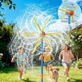 thumbnail image 2 of Windmill Sprinkler for Kids 360-degrees Spinning Water Toy with 6 Blades And 54 Nozzles Universal Hose Connection Outdoor Summer Fun Backyard Splash Park Toy, 2 of 8