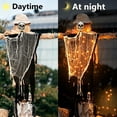 thumbnail image 6 of Halloween Hanging Skull Ghost Decoration, LED Light Up Grim Reaper Ornament With Tattered Gauze Body For Porch Tree Yard Door Indoor Outdoor Party Hau*nted Hous Horror Scene Decor, 6 of 6